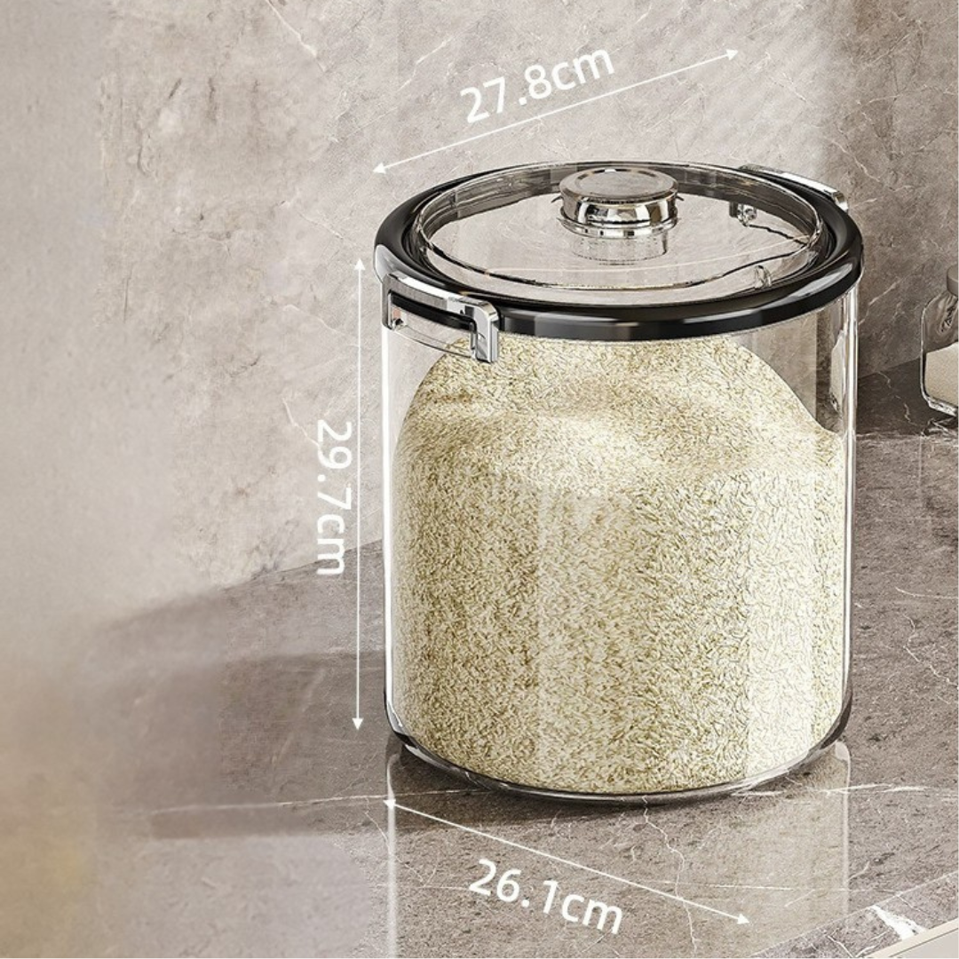 Homero Multi-Purpose Acrylic Airtight Grain Containers with Wide Flip-Top Opening