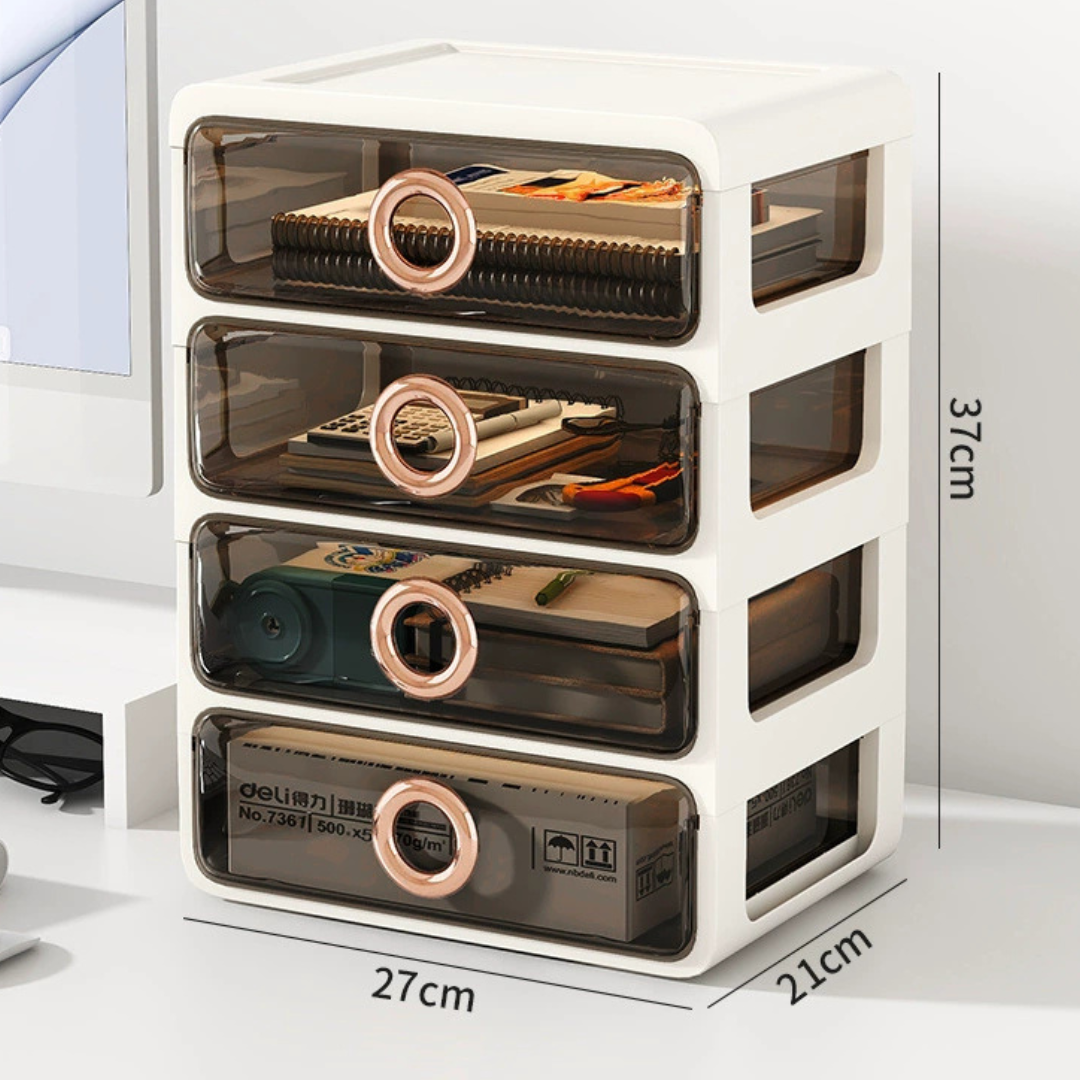 Premium Transparent Multi Purpose Storage Cabinet with Stackable Drawers