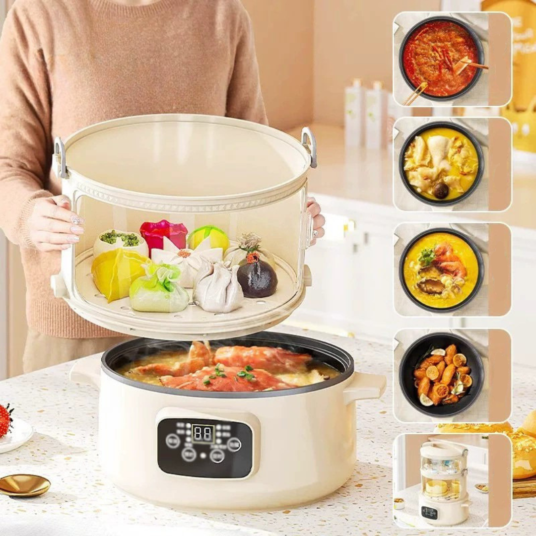 Multifunctional Electric Food Steamer with Smart Timer