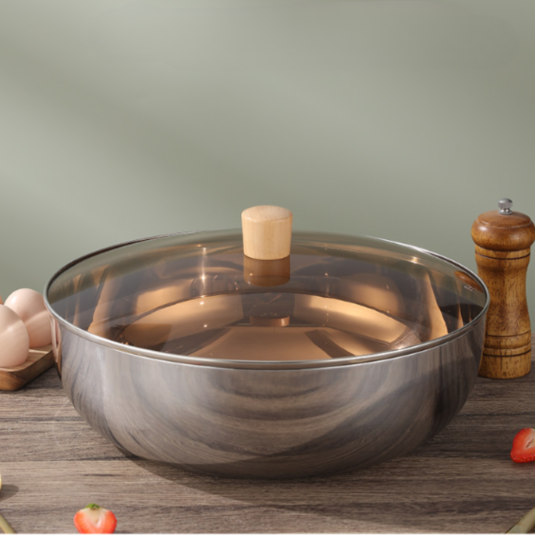Homero Large-Capacity Stainless Steel Mixing Bowl with Lid