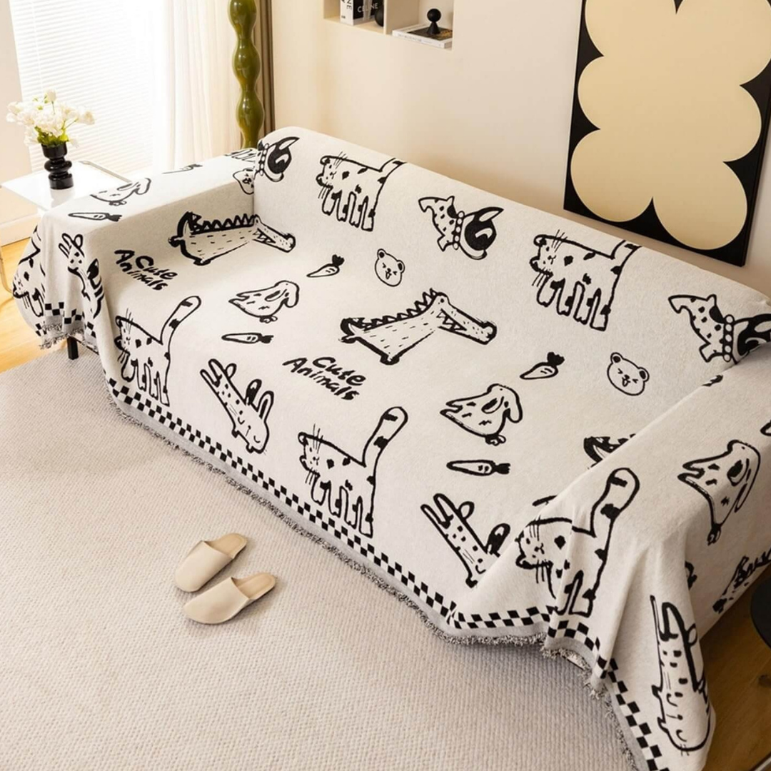 Luxury Reversible Chenille Sofa Throw Cover