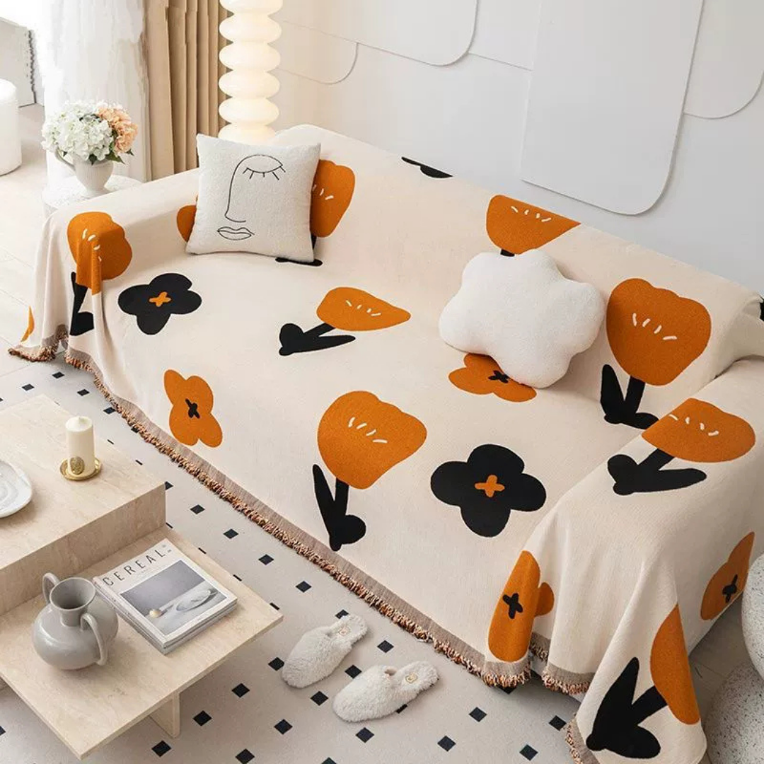 Premium Chenille Fabric Comfort Reversible Sofa Cover