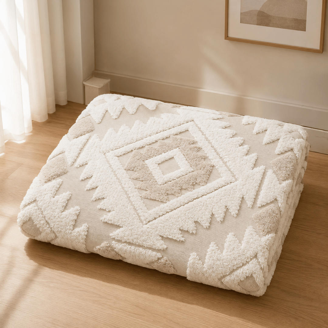 Diamond Pattern Elegant Reversible Chenille Fabric Throw Sofa Cover