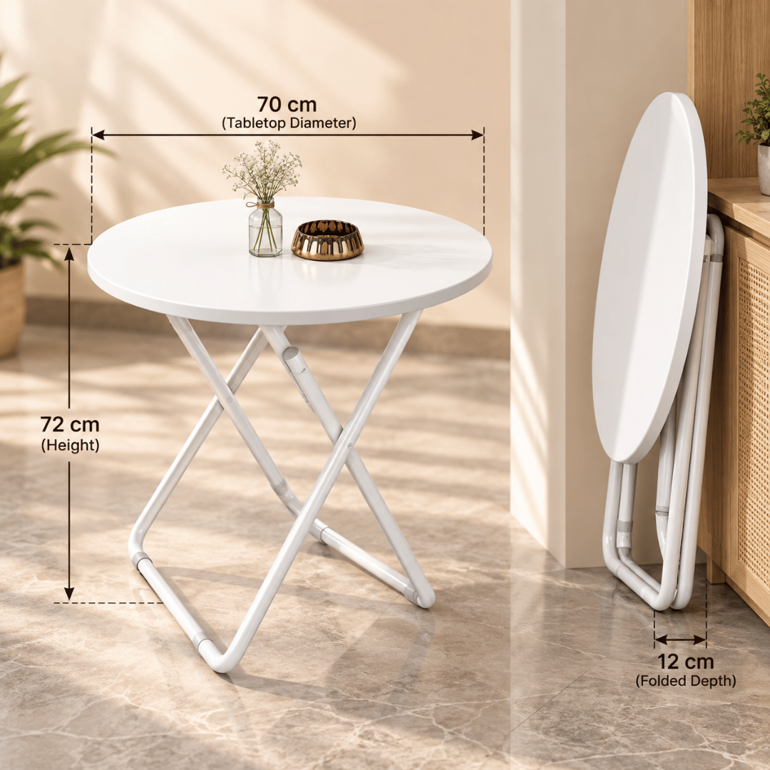 Modern Round Foldable Multiuse Table