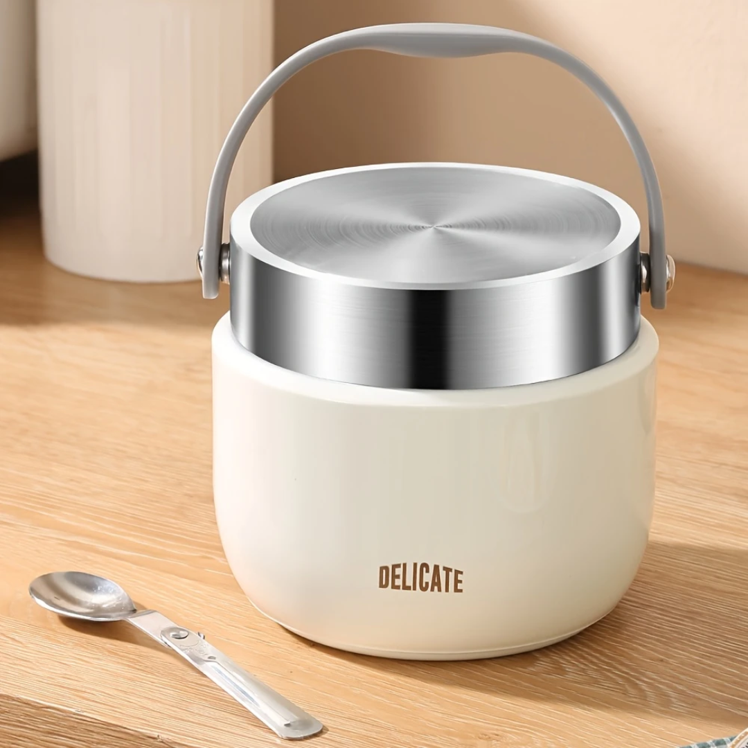 304 Stainless Steel Vacuum Insulated Food Jar with Leak-Proof Lid (1200ml)