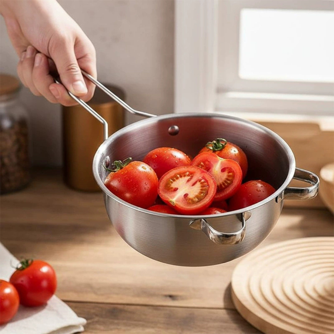 Multipurpose Stainless Steel Draining Sieve Bowl