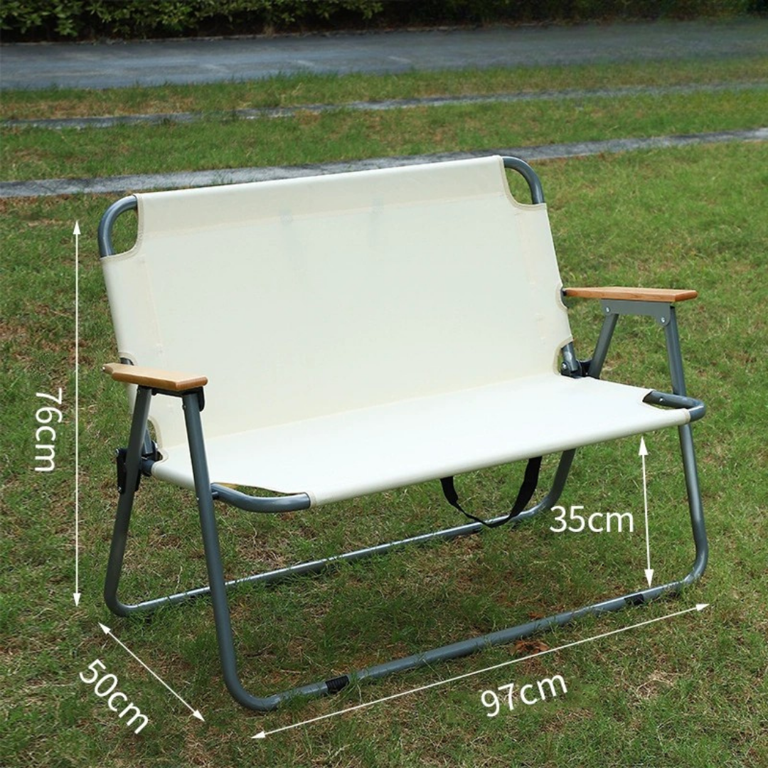 Homero Portable Outdoor Double Folding Chair Premium 600D Oxford Cloth Design