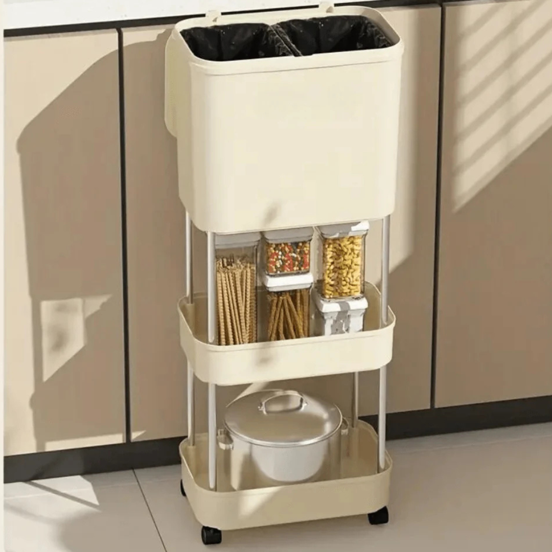 Multi Layer Dry Wet Separation Storage Cart with Wheels
