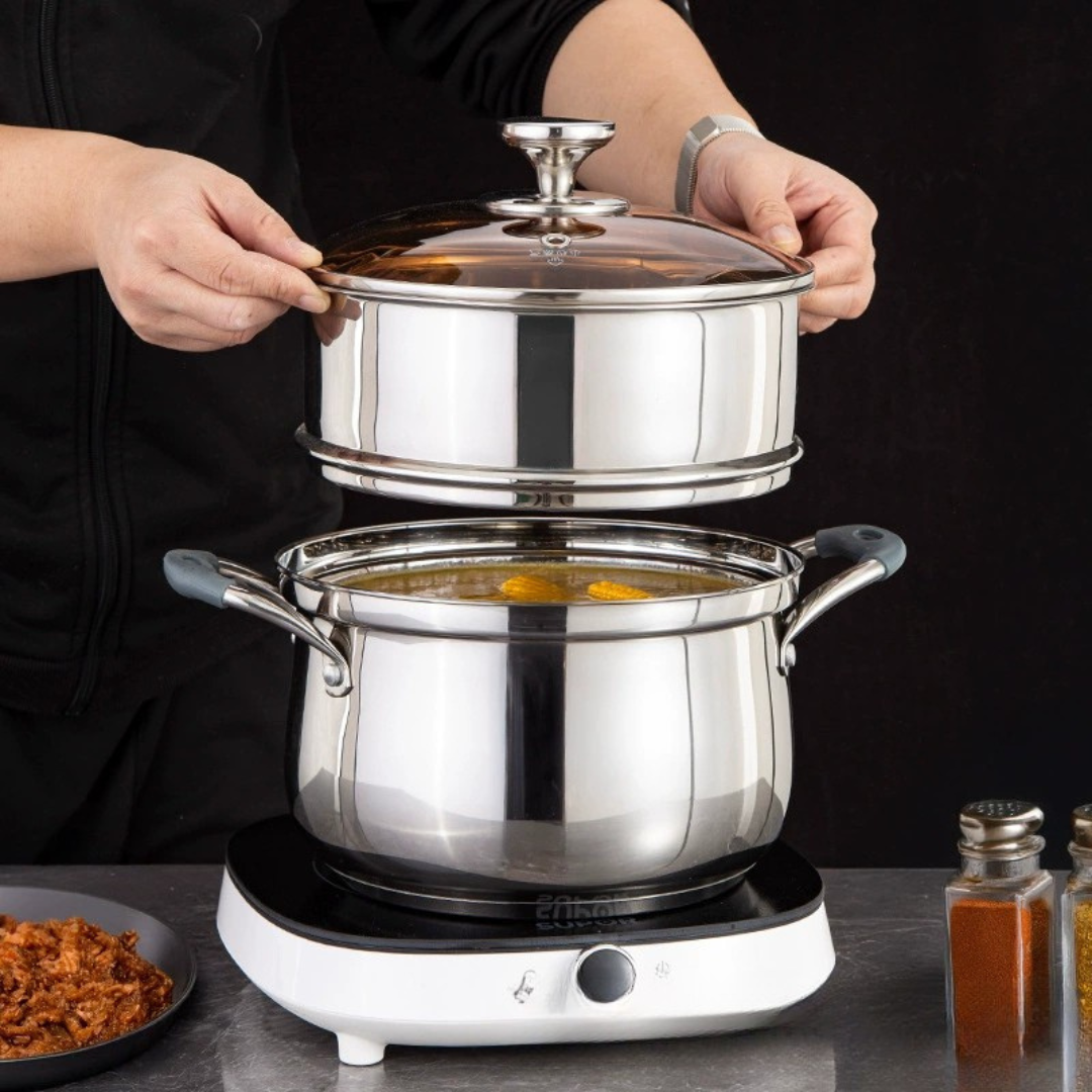 Multi-Purpose Premium Stainless Steel Double Layer Soup Pot