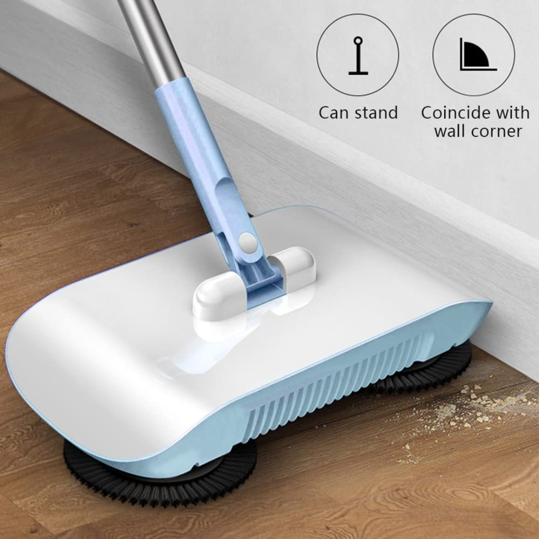 3 in 1 Hand Push Sweeper Mop Broom with Dustbin Household Floor Cleaning Tool