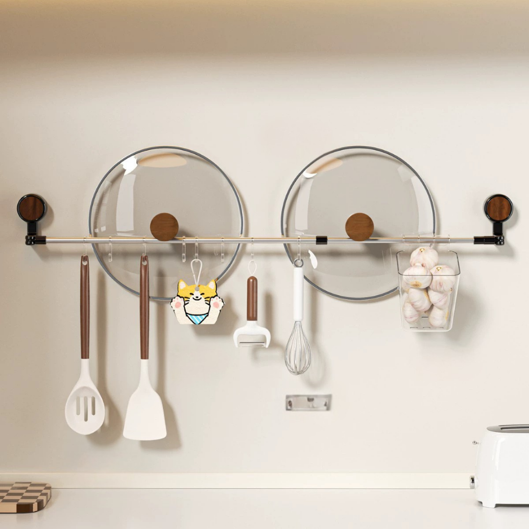 HOMERO Multi-Purpose Adjustable Stainless Steel Wall Mounted Rod