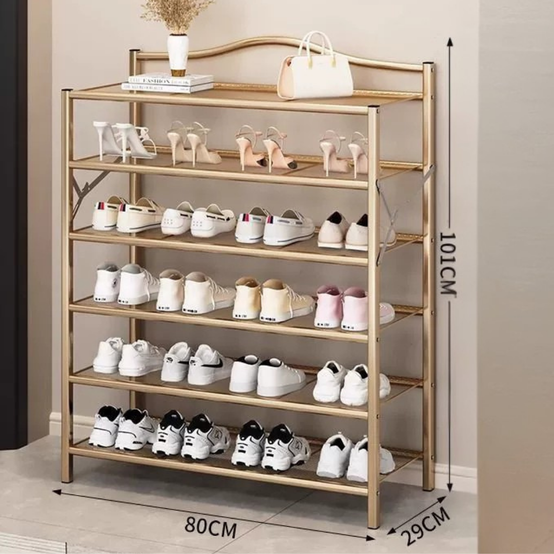 HOMERO Multi-Purpose Foldable Spacious & Practical Storage Organizer Metal Shoe Rack