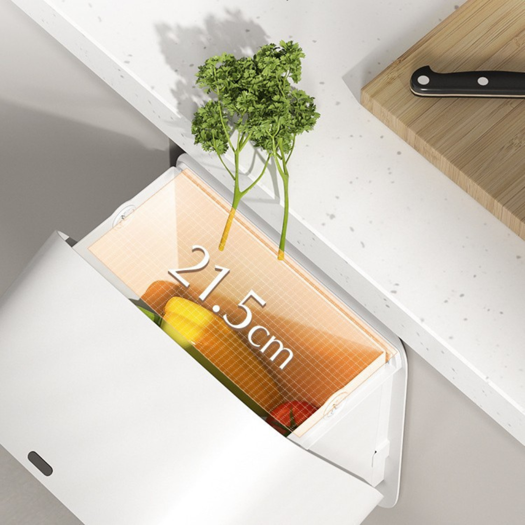 Touch-Free Wall-Mounted Trash Bin with Smart Sensor Lid