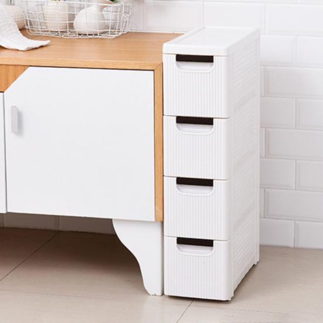 HOMERO Multipurpose Slim Drawer Storage Cabinet with Wheels