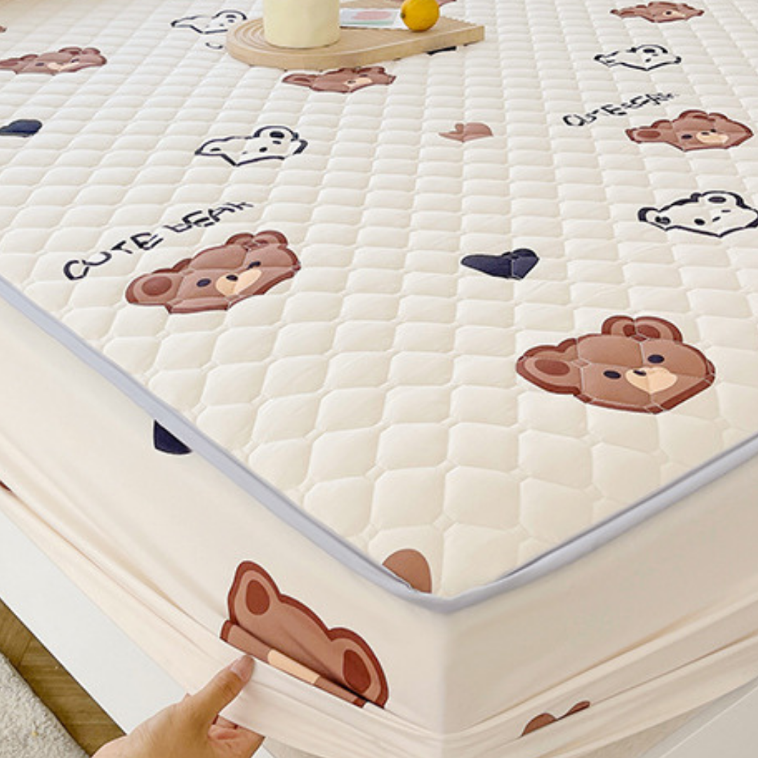 Antibacterial Breathable and Skin Friendly Comfortable Quilted Fitted Bed Sheet with Pillow Cover