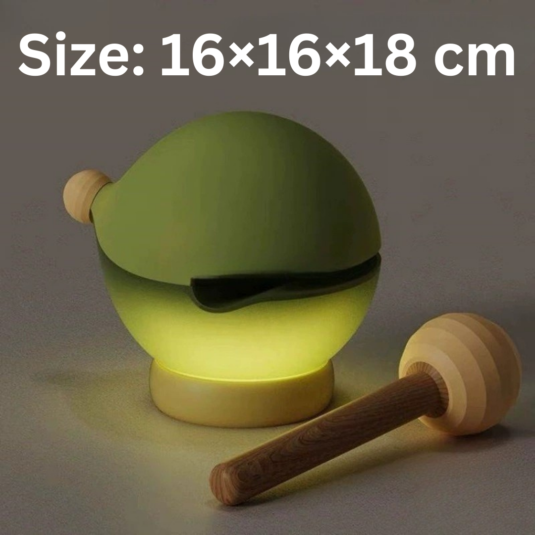 Homero Stress Reducing Wooden Fish Knock Lamp (Green)