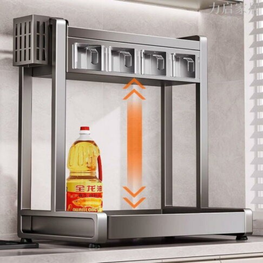 Homero Two Layer Multi-Purpose Metal Countertop Spice Storage Rack