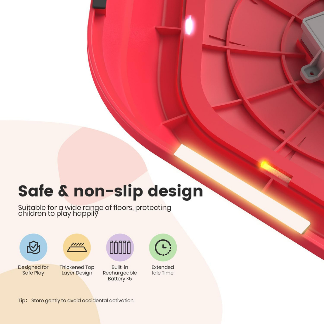 HOMERO Interactive Balance Musical Light Up Stepping Stones - Set 5 Pcs