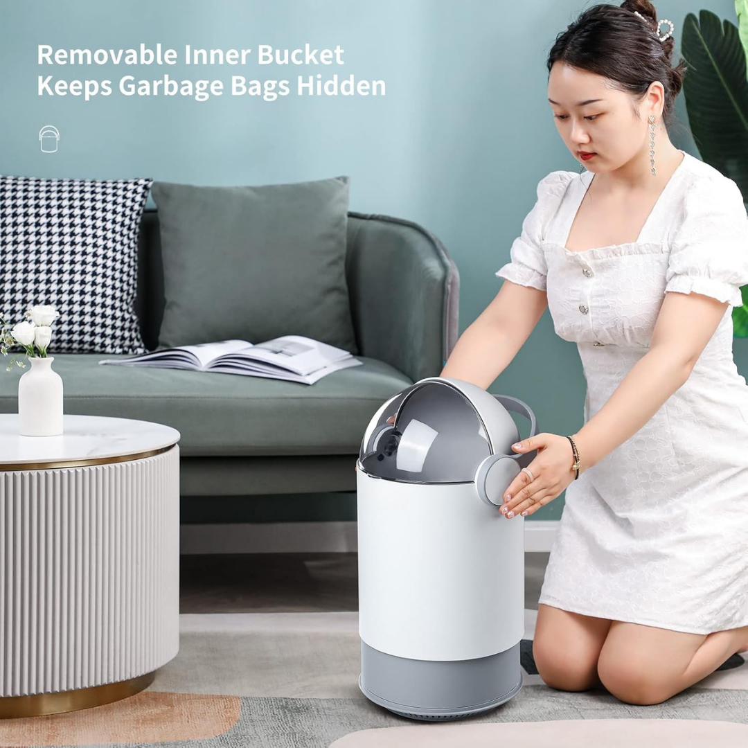HOMERO Premium Air Pressure Smart Odor Control Trash Can - 10L