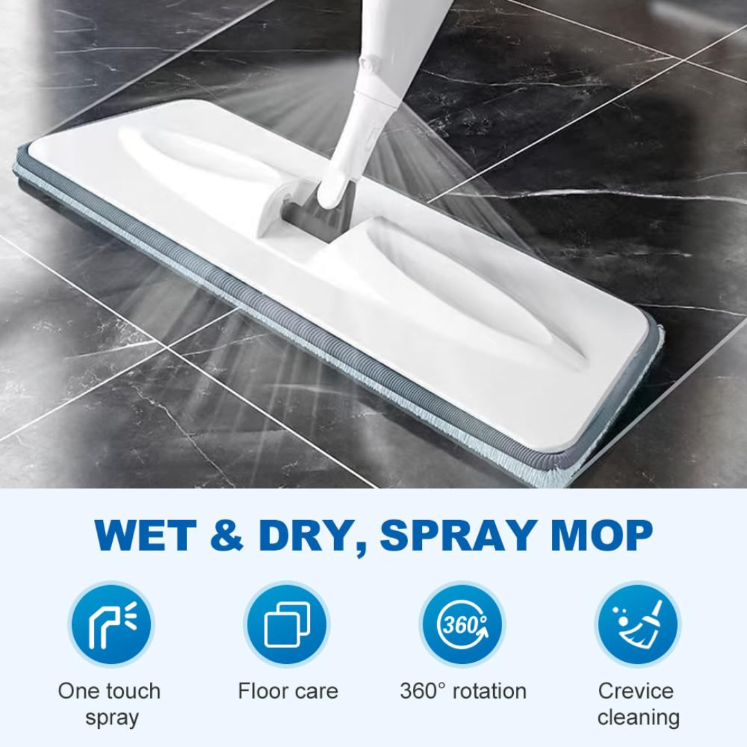 2-in-1 Wet & Dry Cleaning 360° Rotating Spray Mop