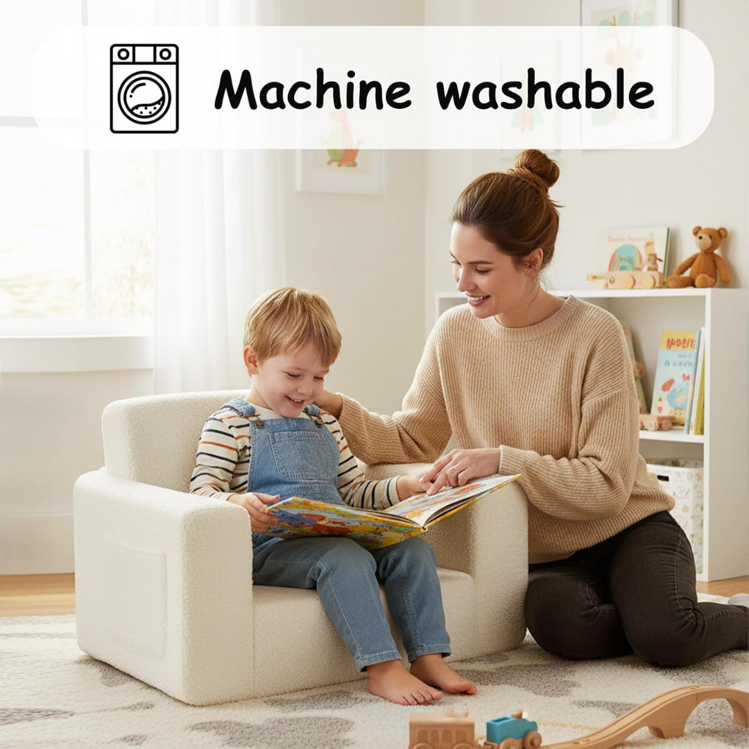 HOMERO 2-in-1 Convertible Kids Premium Foldable Toddler Chair Sofa Lounger