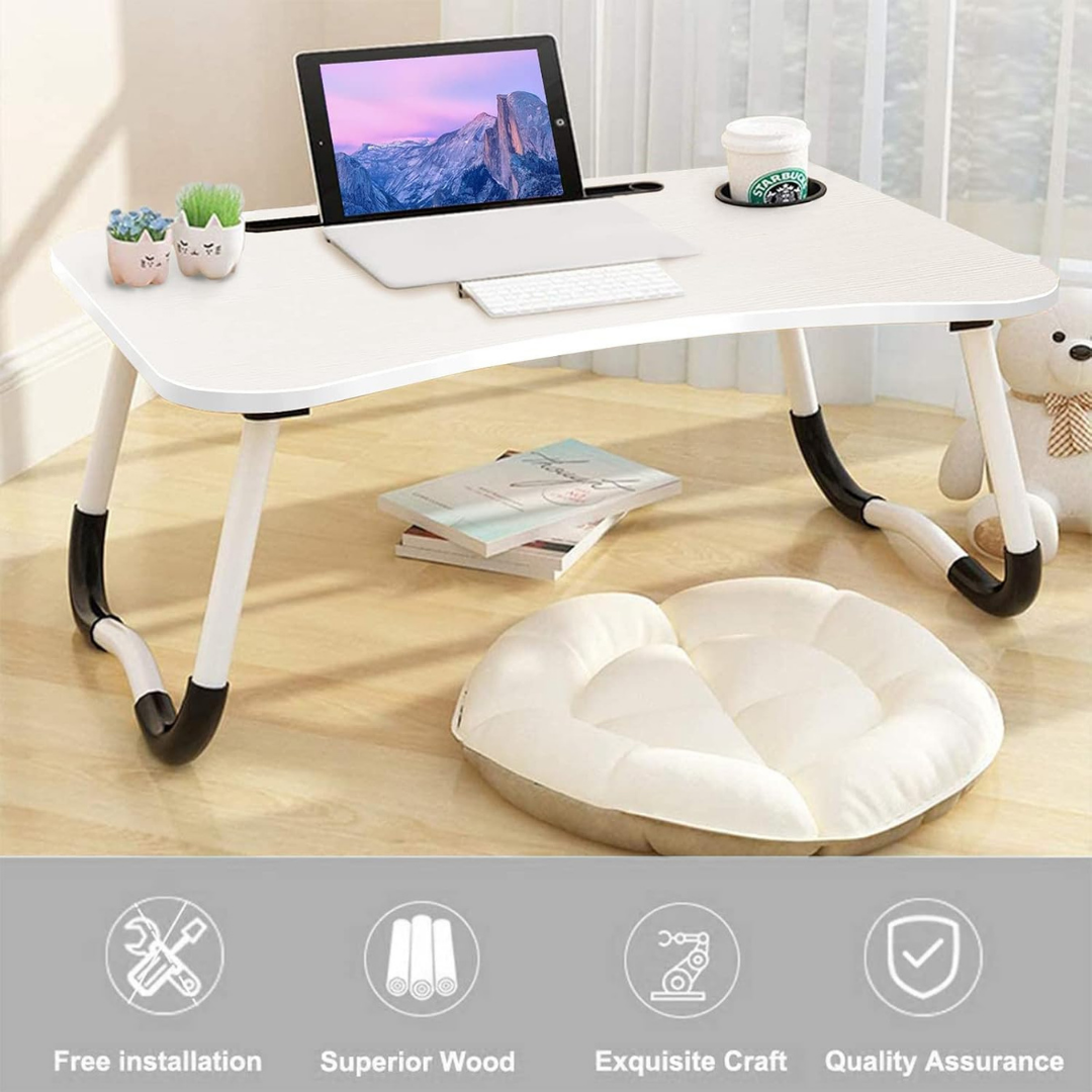 Multipurpose Utility Wooden Laptop Bed Folding Study Desk