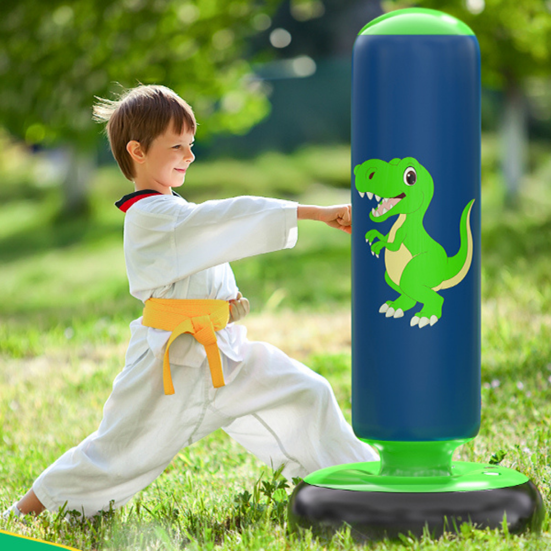 Homero Kids Inflatable Punching Bag Active Play Boxing Toy 48 Inches With Boxing Gloves