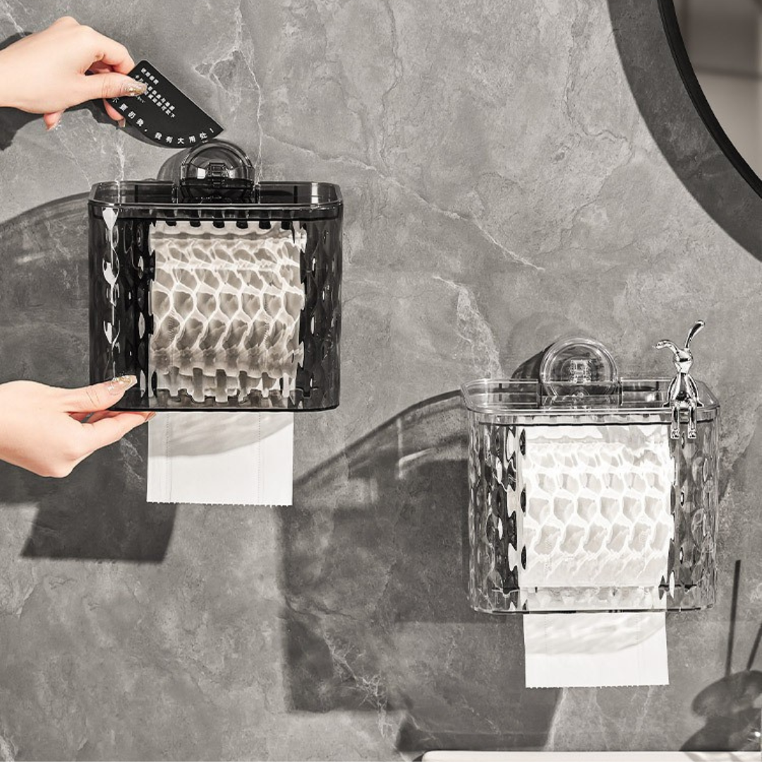 Multiuse Suction Storage Organizer and Toilet Paper Dispenser