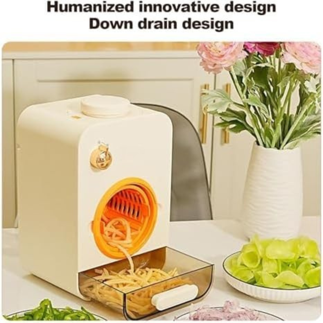 HOMERO Electric Vegetable Cutter Multifunctional High-Speed Grater with 5 Blades