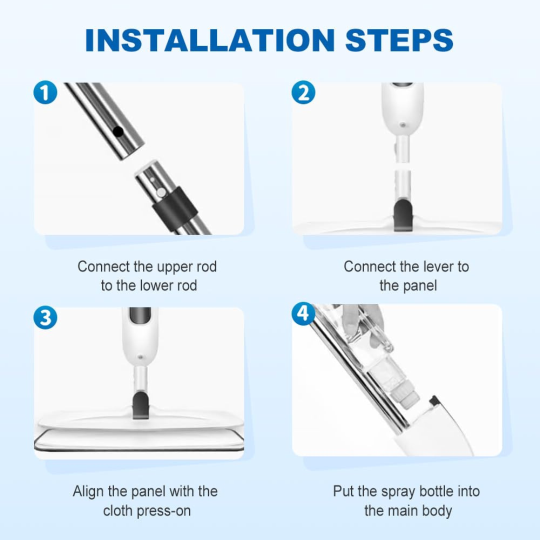 2-in-1 Wet & Dry Cleaning 360° Rotating Spray Mop