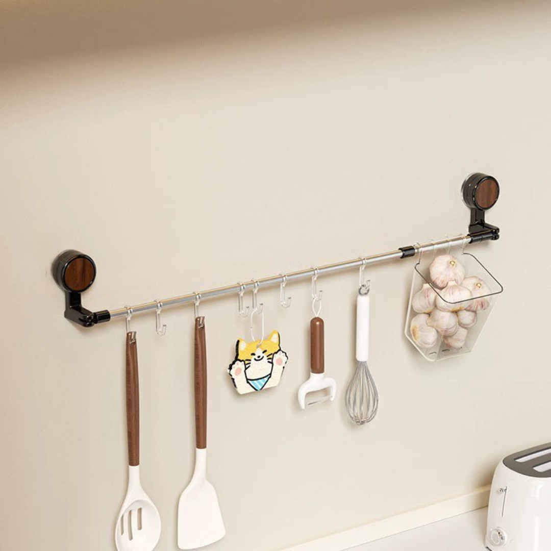 HOMERO Multi-Purpose Adjustable Stainless Steel Wall Mounted Rod