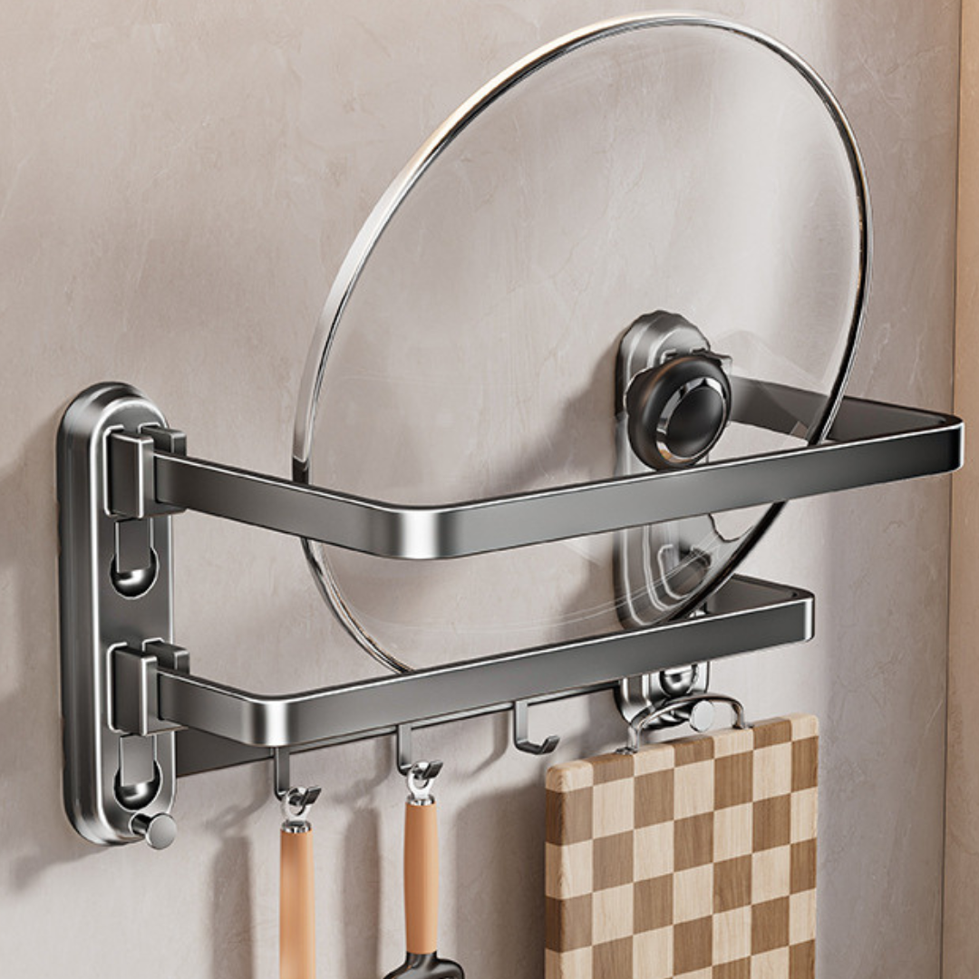 Multi-Purpose Four Suction Cup Foldable Basin Rack