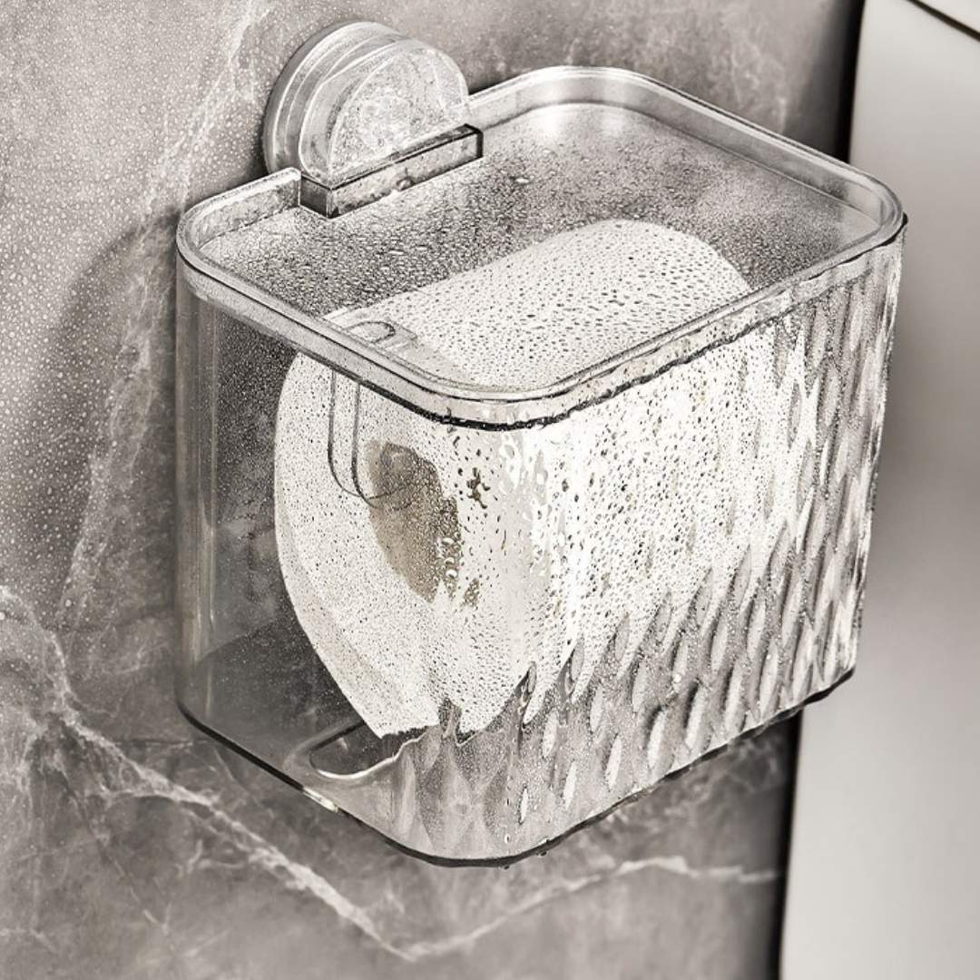 Multiuse Suction Storage Organizer and Toilet Paper Dispenser