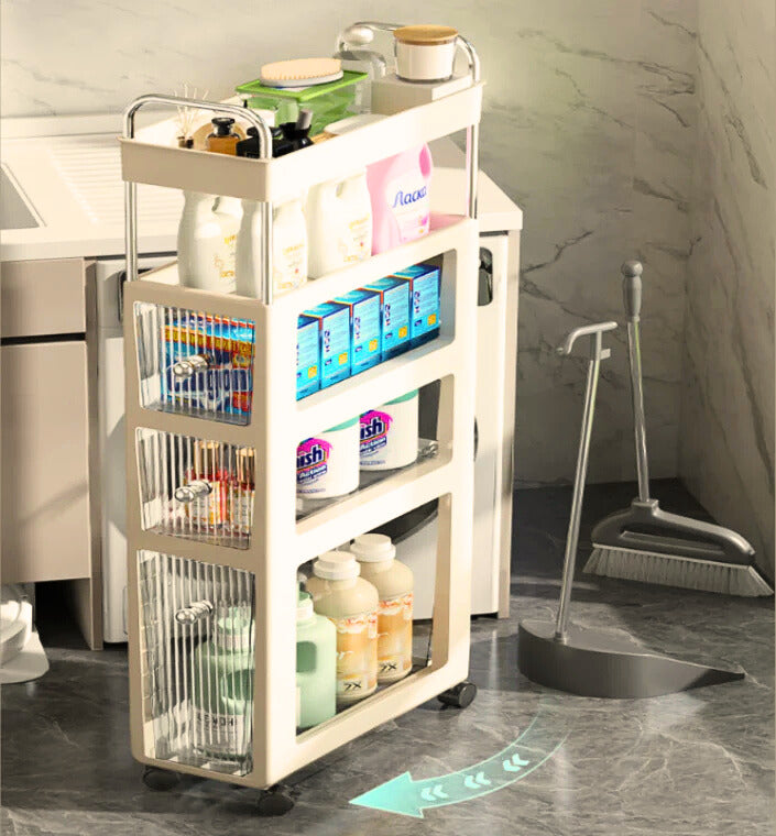 Homero Multipurpose 5-Layer Slim Storage Rack with Wheels