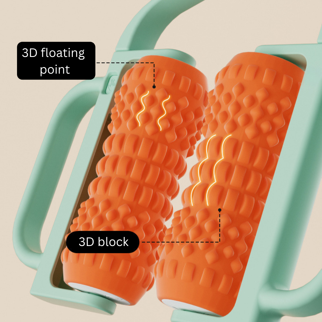 HOMERO Soft Silicone Material Deep Fascia Silicone 3D Massage Roller