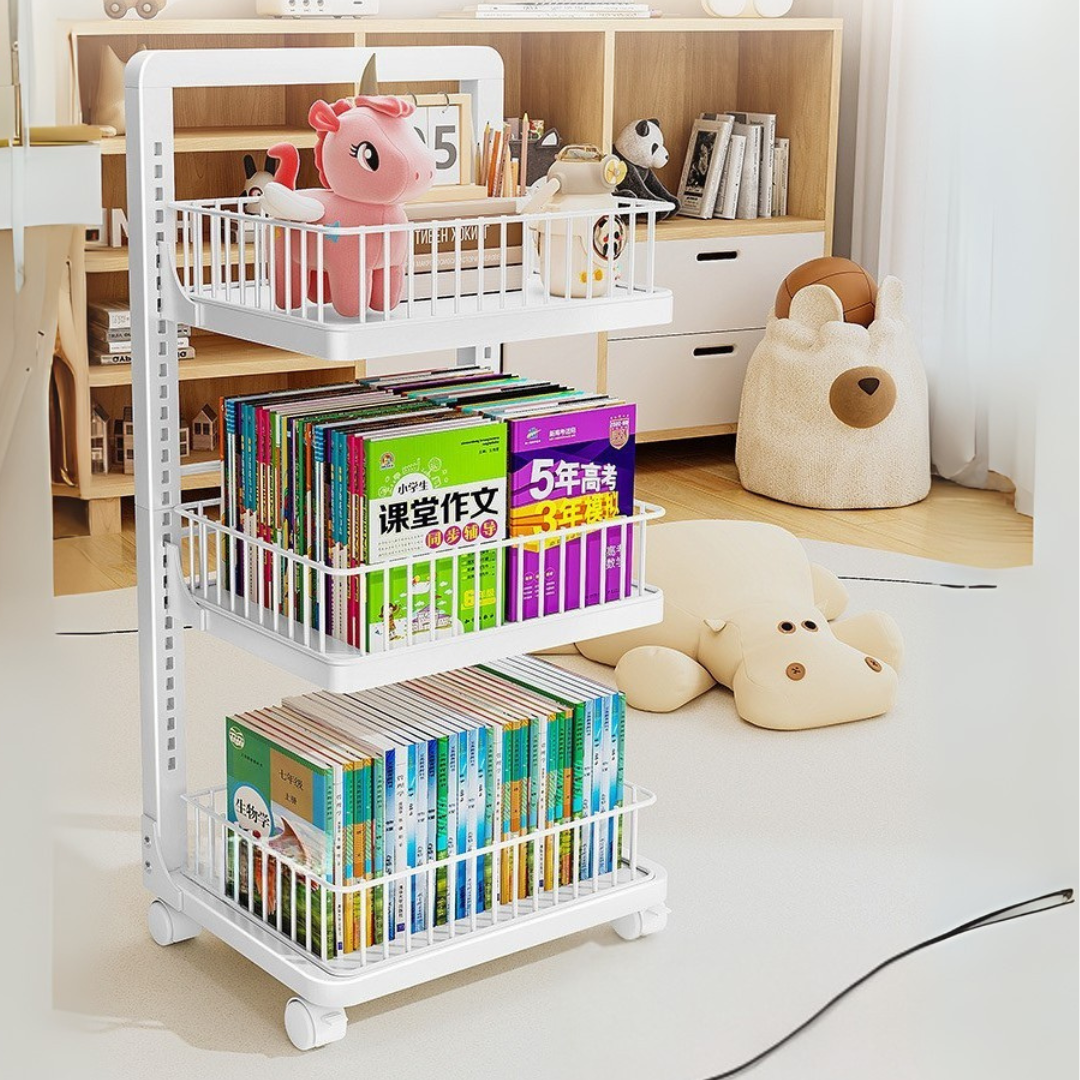 HOMERO Multi-Layer Adjustable Height Slim Storage Trolley