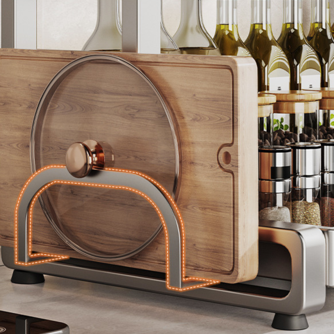 Homero Two Layer Multi-Purpose Metal Countertop Spice Storage Rack