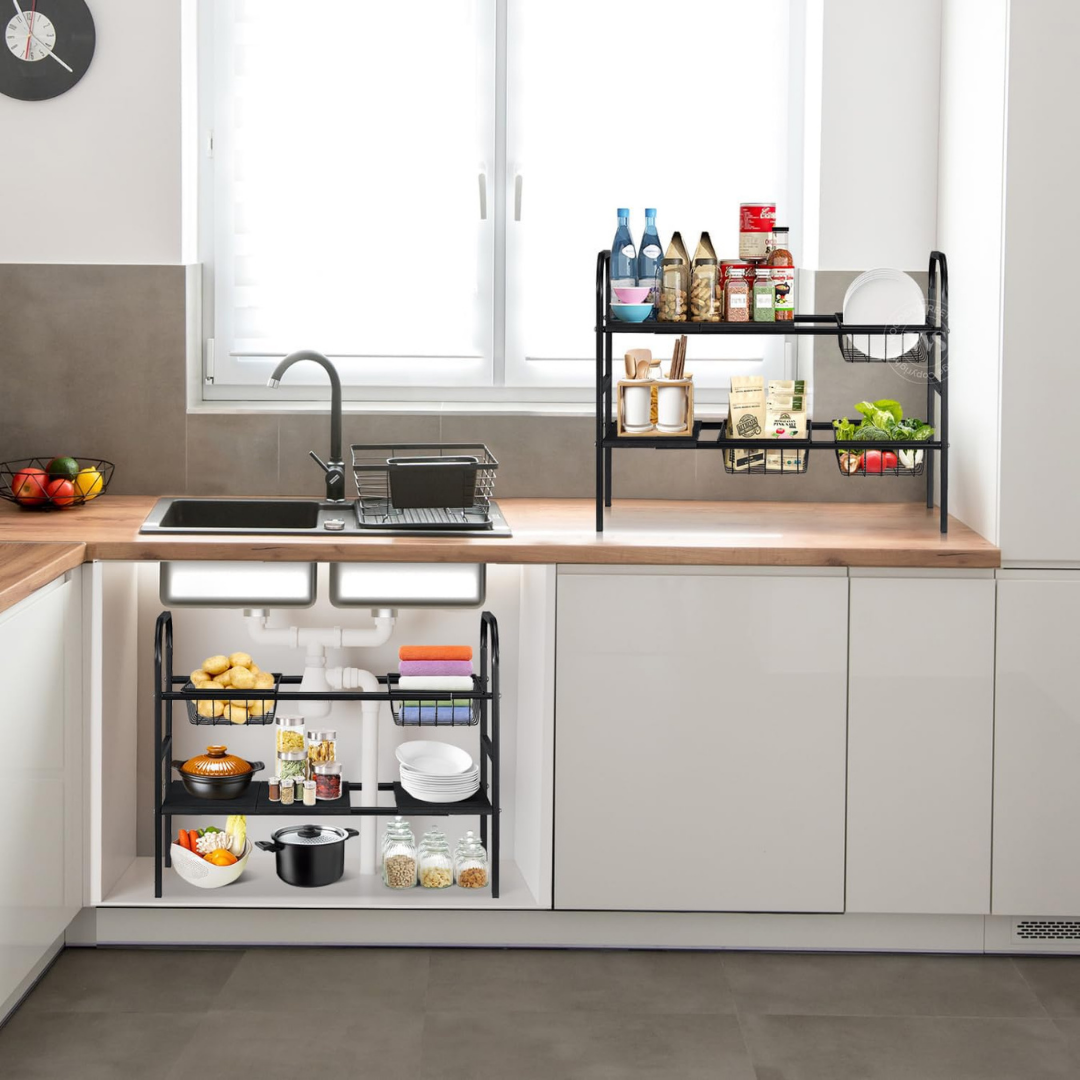 Homero 2 Layer Expandable Under Sink Storage Rack