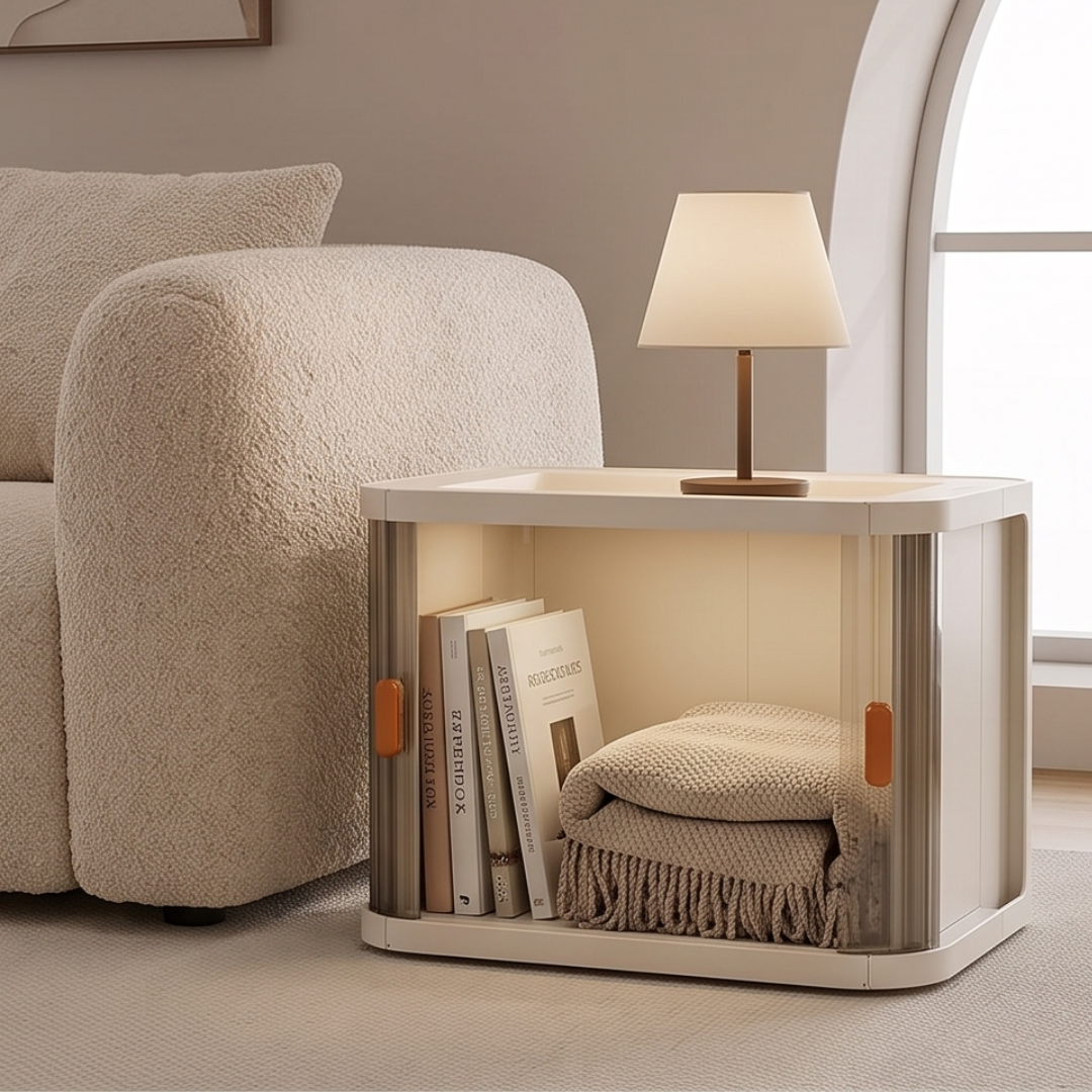 Multipurpose Foldable Storage Organizer with Lid and Four Wheels