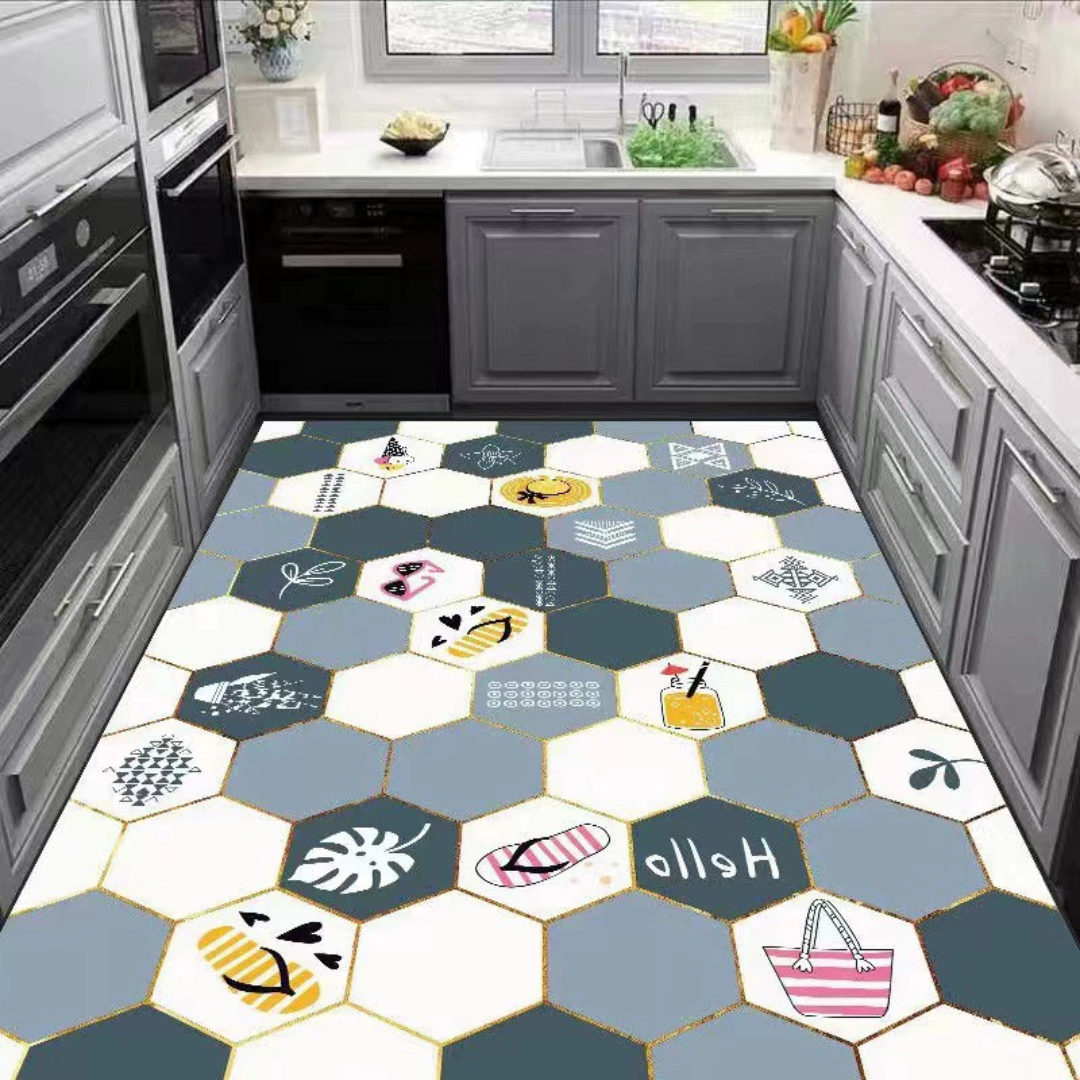 HOMERO Modern Kitchen Anti-Slip Waterproof Floor Mat