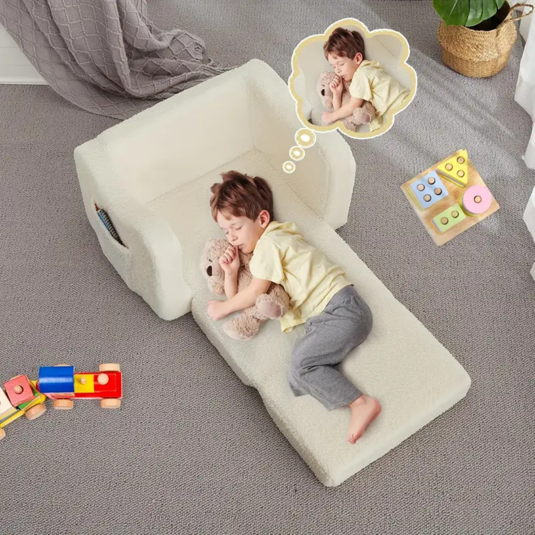 HOMERO 2-in-1 Convertible Kids Premium Foldable Toddler Chair Sofa Lounger