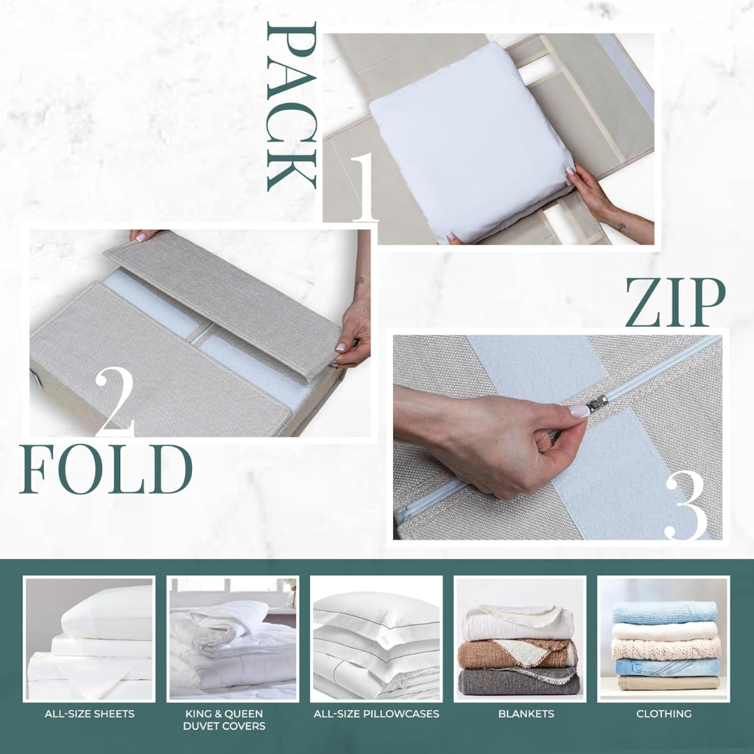 Homero Foldable Cloth Storage Organizer with Label Slot