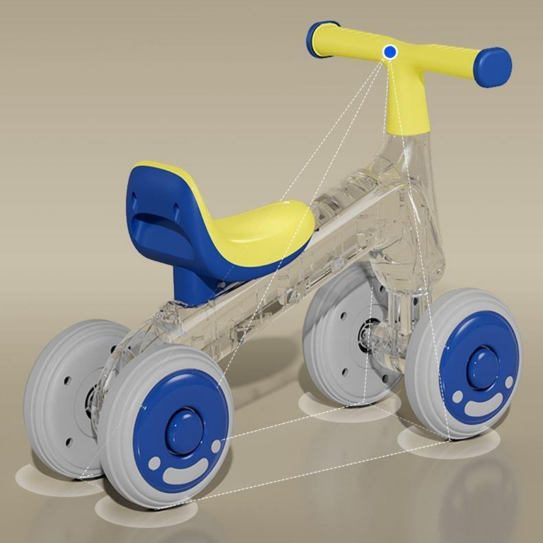 HOMERO Children Balance Stable Four Wheel Scooter