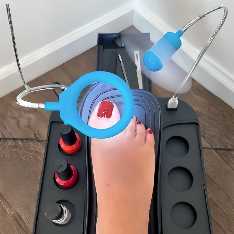 Portable Pedicure Foot Rest Stool with Fan & LED Magnifier