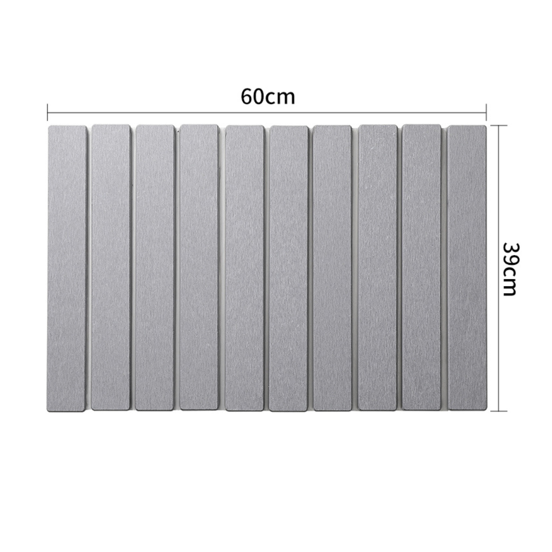 HOMERO Quick Dry Diatomite Foldable Water Absorbing Stone Mat 60x39 cm