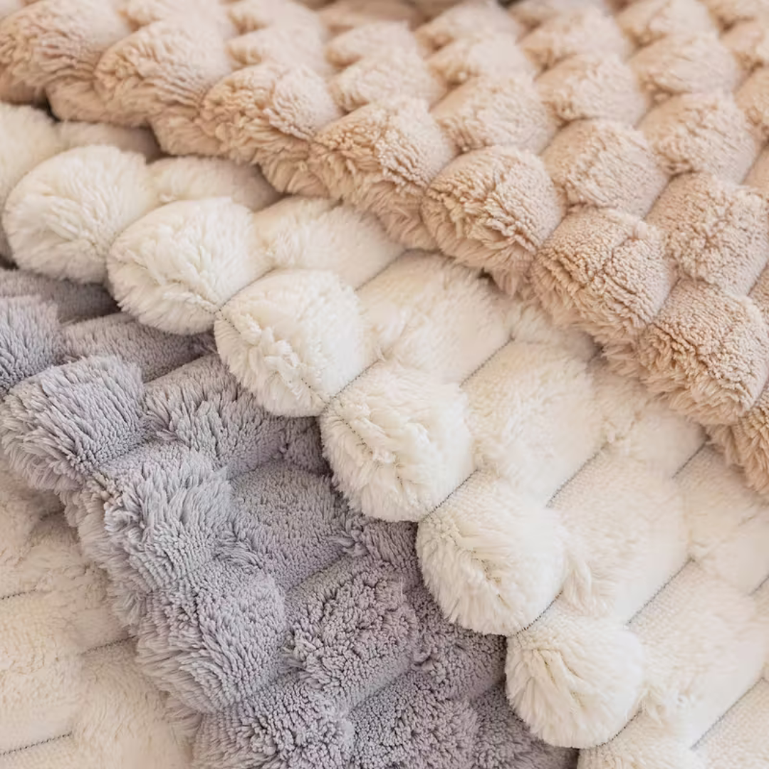 Luxury Honeycomb Plush Chenille Fabric Sofa Cover