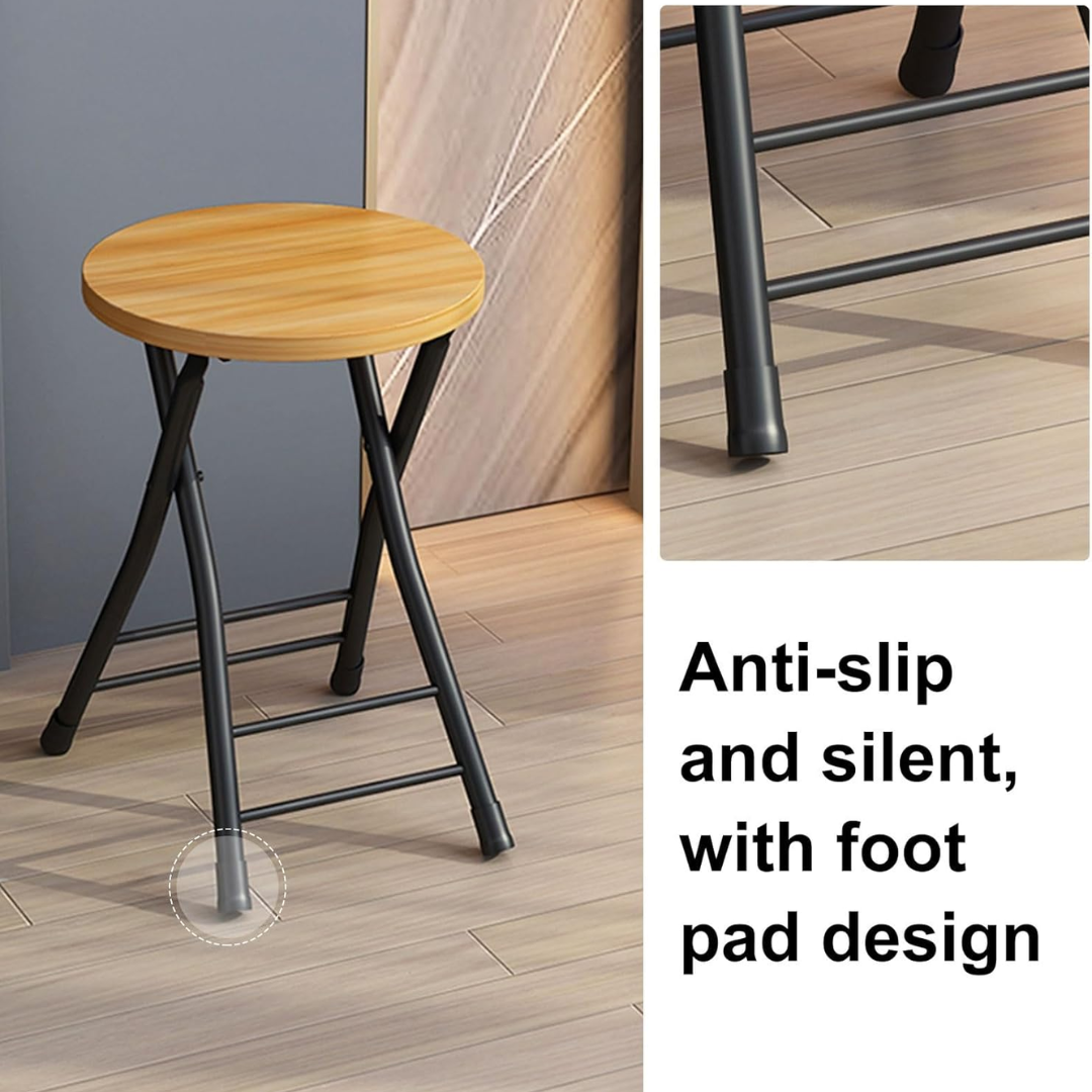 Homero Portable Design Heavy Duty Round Folding Stool Chair