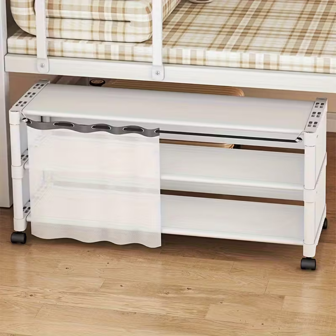 Under Bed Shoe Rack Organizer with 360° Wheels