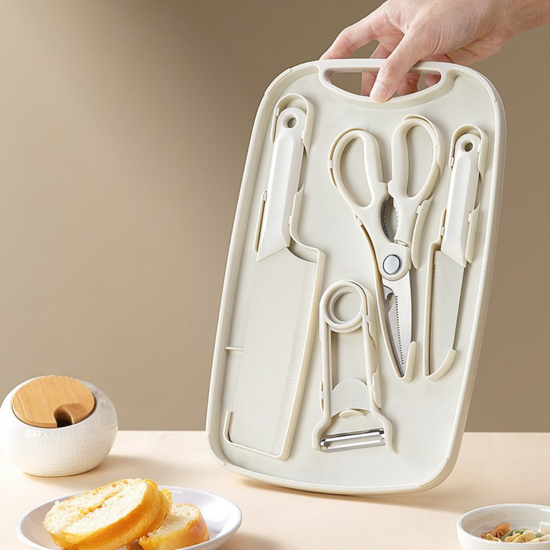 Multipurpose in 1 Cutting Board and Kitchen Tool Set