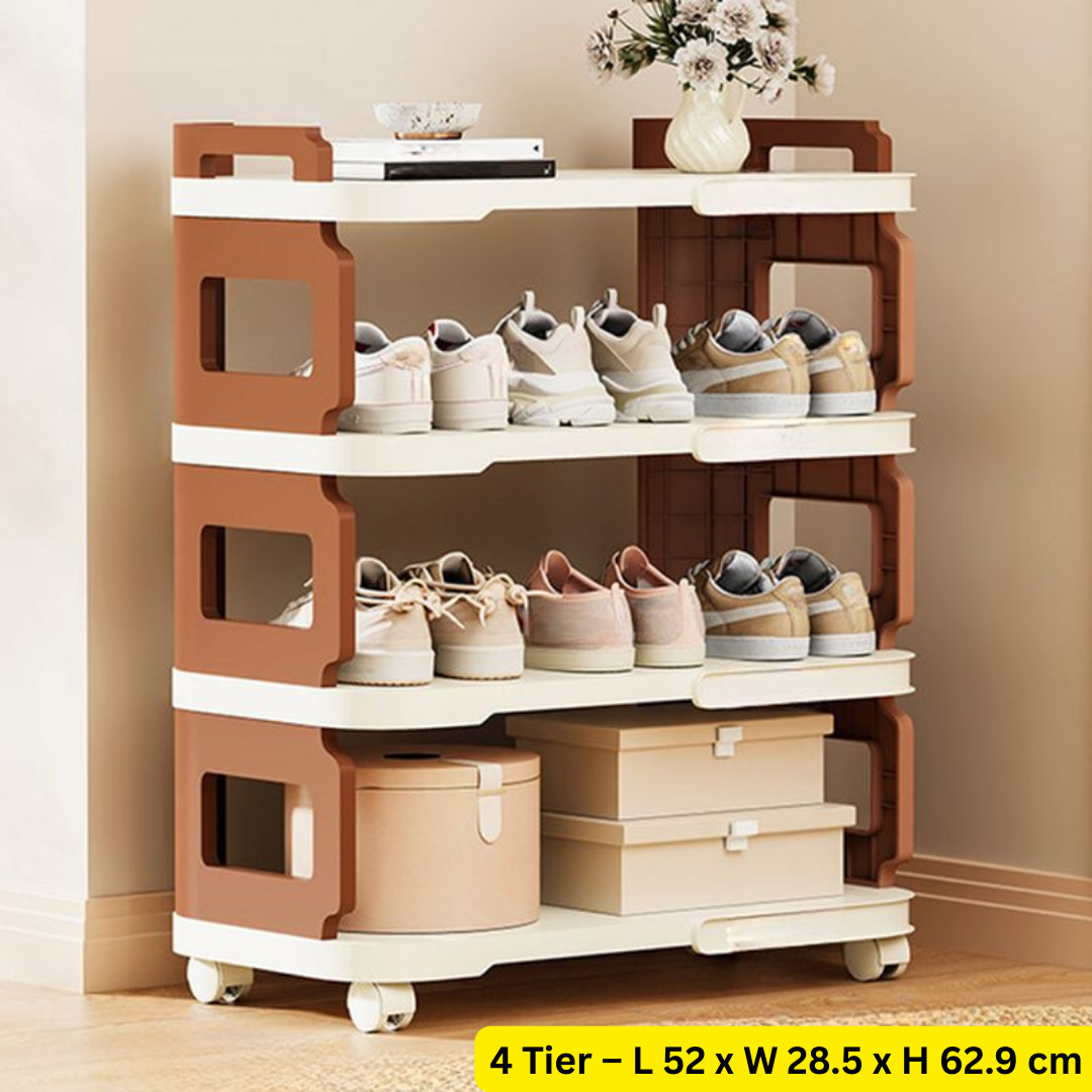 Homero Multipurpose Multi-Layer Shoe Rack With Wheels